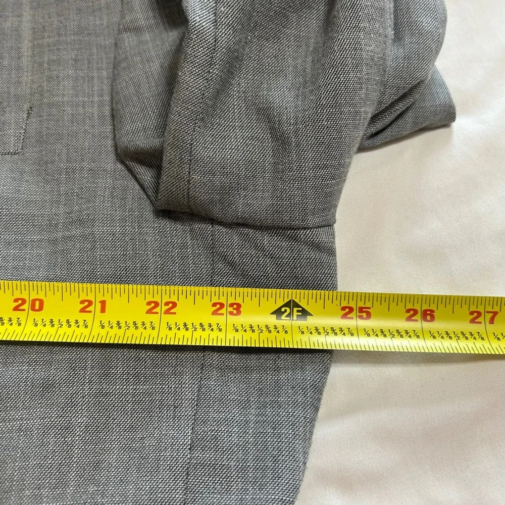 Chaps Mens Gray‎ Two Button Blazer Sport Coat Paisley Lining Size 44R